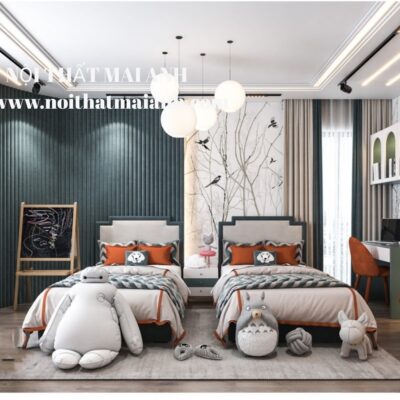 Phòng Ngủ 2 Giường Cho Bé