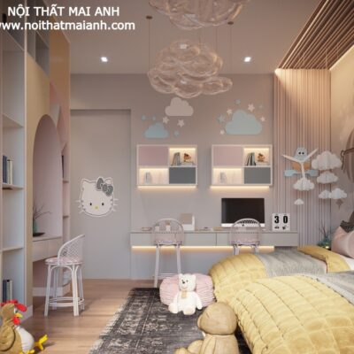 Phòng Ngủ 2 Giường Cho Bé