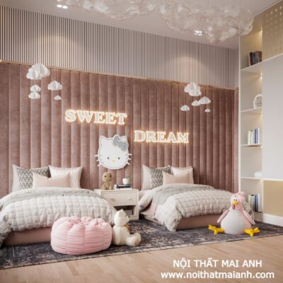Phòng Ngủ 2 Giường Cho Bé