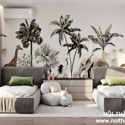 Phòng Ngủ 2 Giường Cho Bé